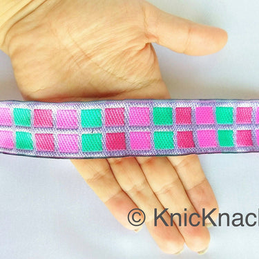 Geometric Jacquard Trim, Approx 28mm Wide, Decorative Trim